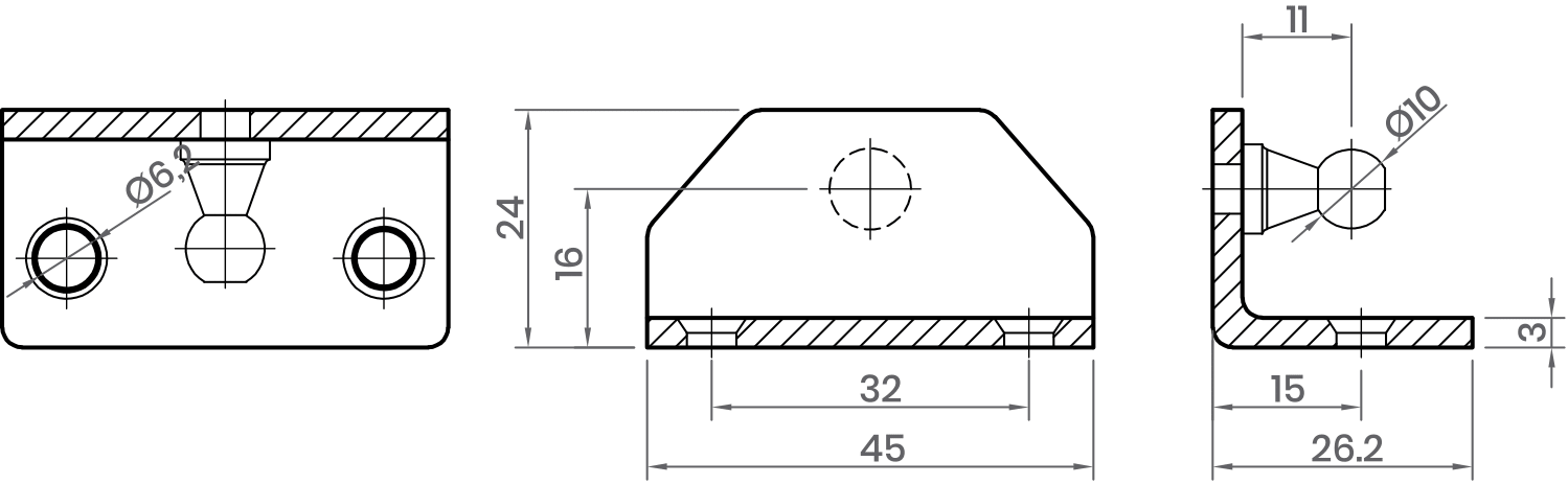 BALL BRACKET-BR1-B12016