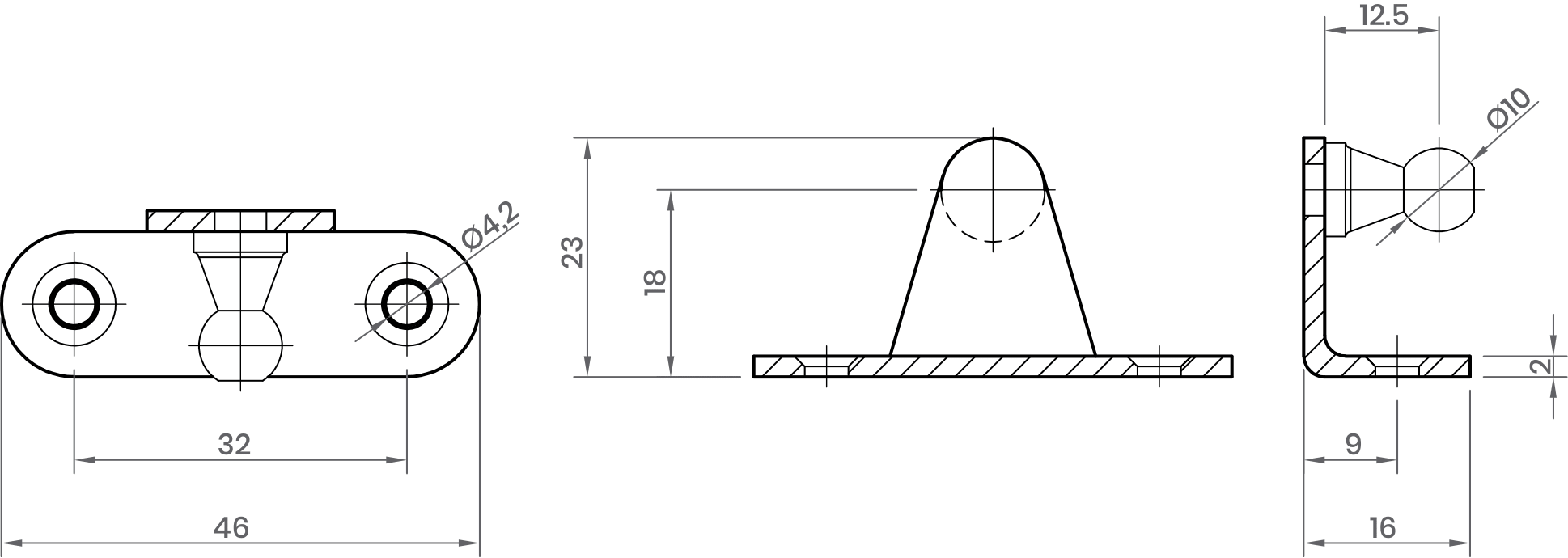BALL BRACKET-BR13-B12050