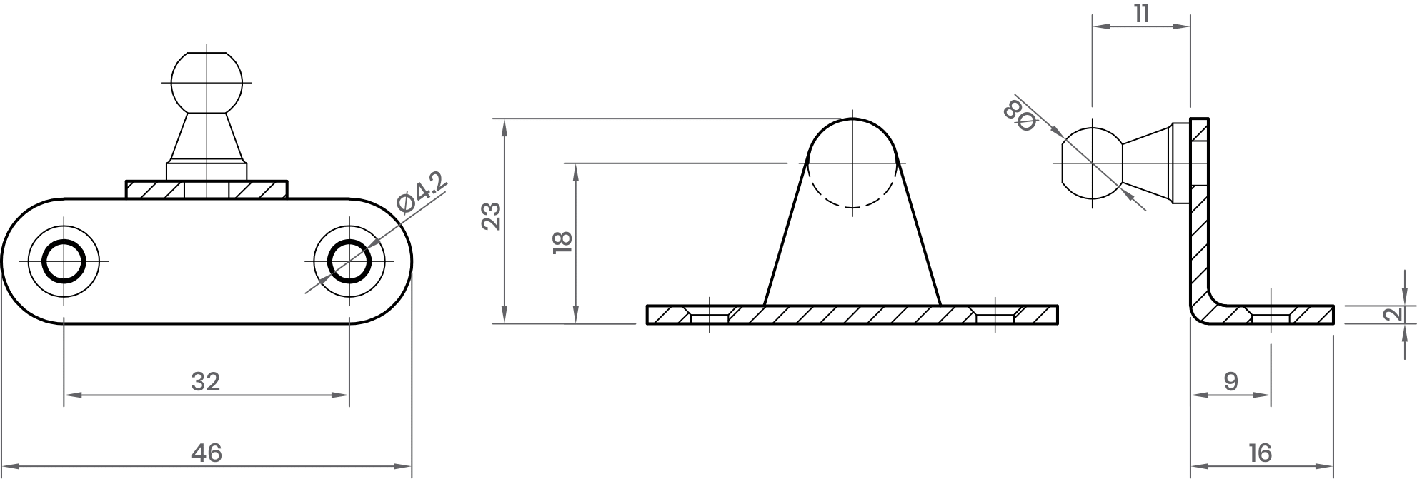 BALL BRACKET-BR14-B12051