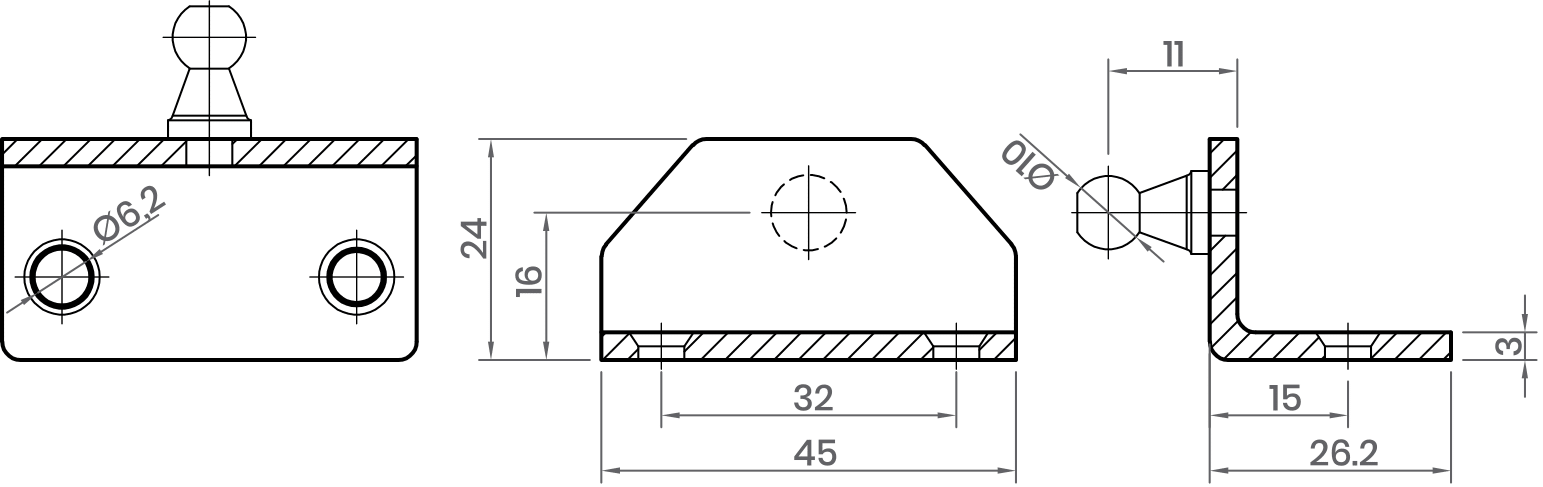 BALL BRACKET-BR3-B12022