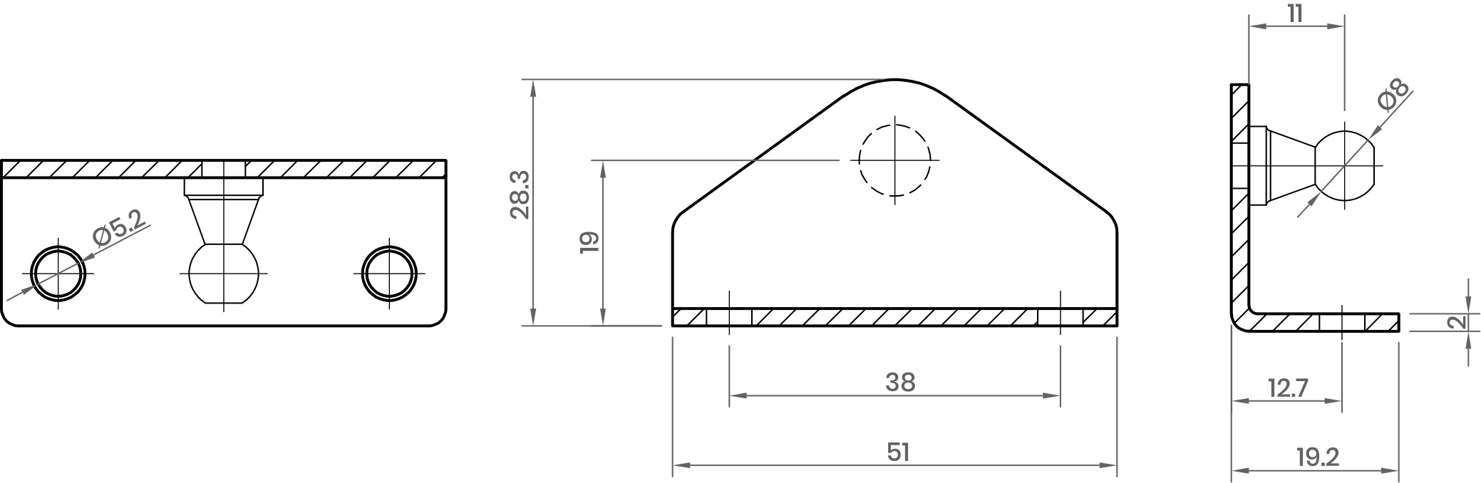 BALL BRACKET-BR8-B12036