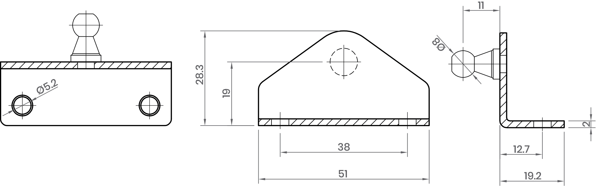 BALL BRACKET-BR9-B12039